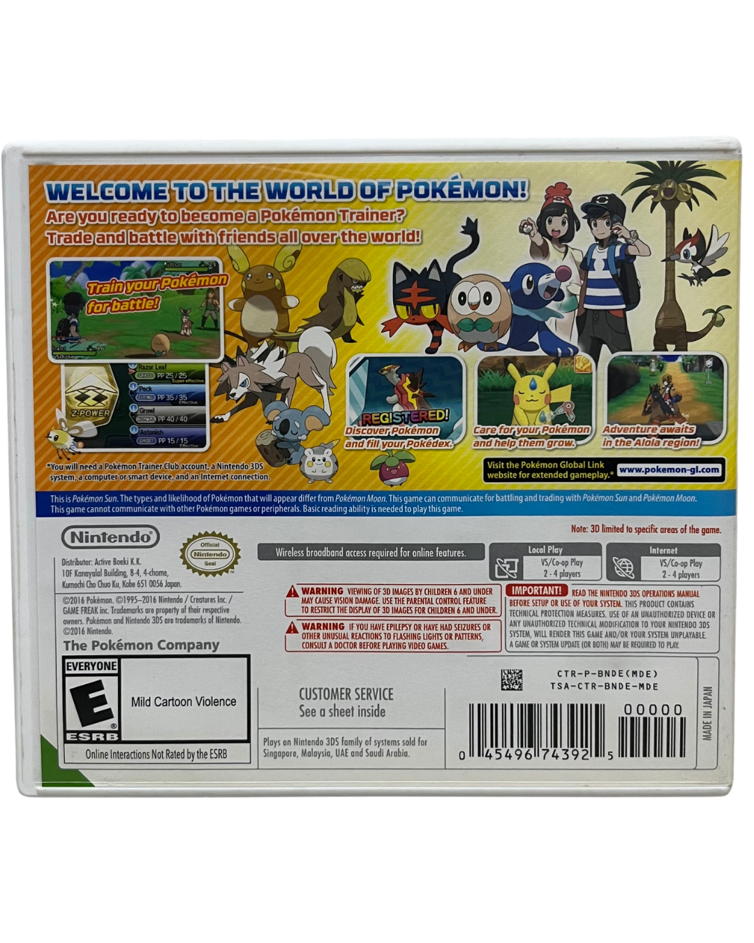 Pokémon Sun (Nintendo 3DS) Excellent CIB
