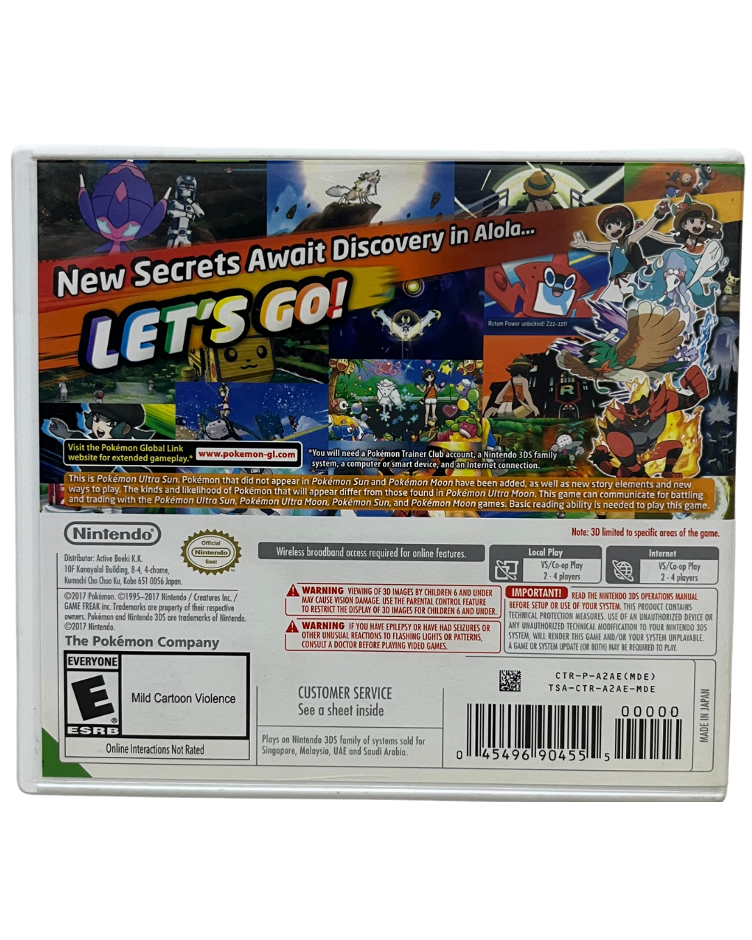 Pokemon Ultra Sun (Nintendo 3DS, 2017) CIB