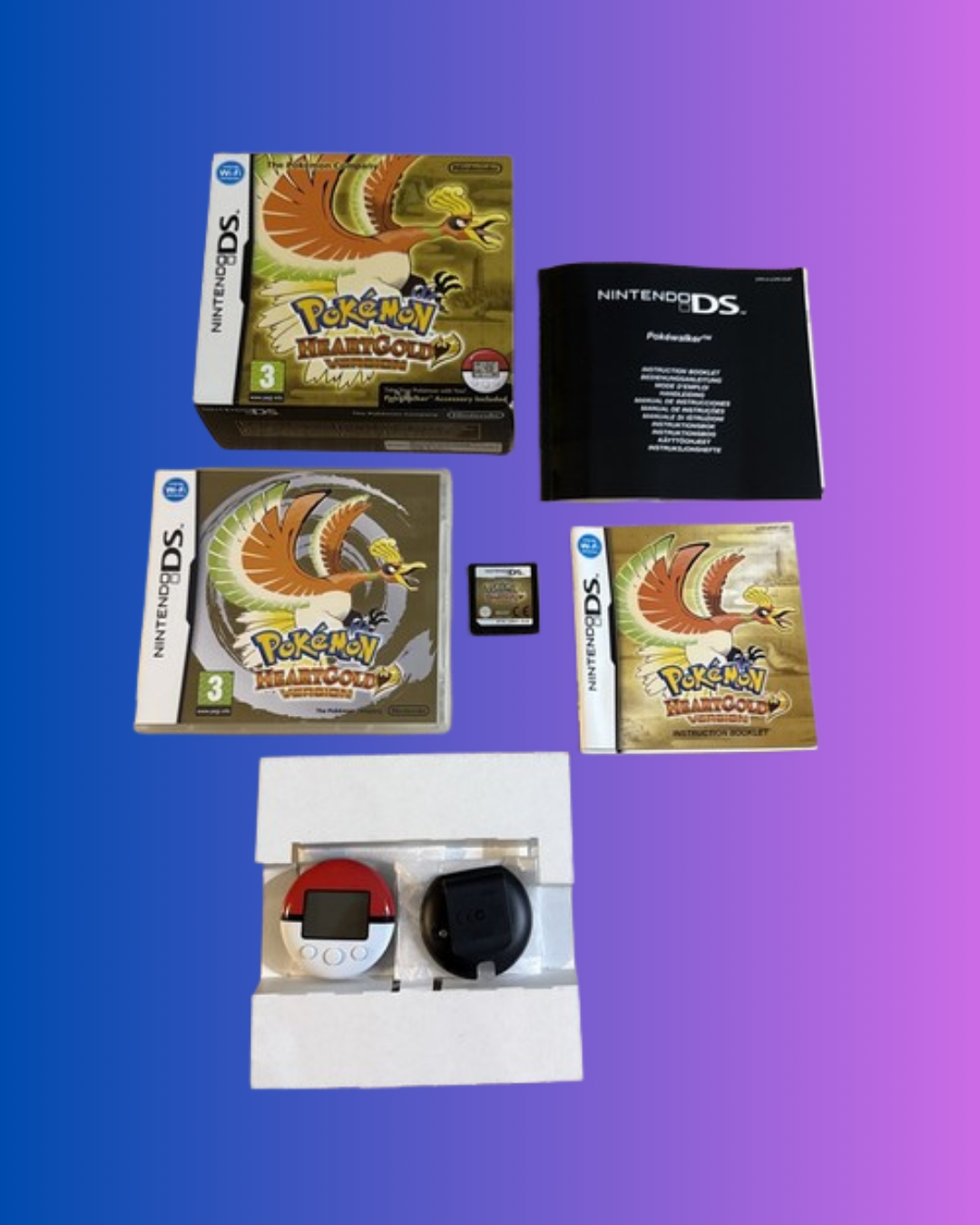 Pokemon Heart Gold - Complete Big Box Version w/ Pokewalke