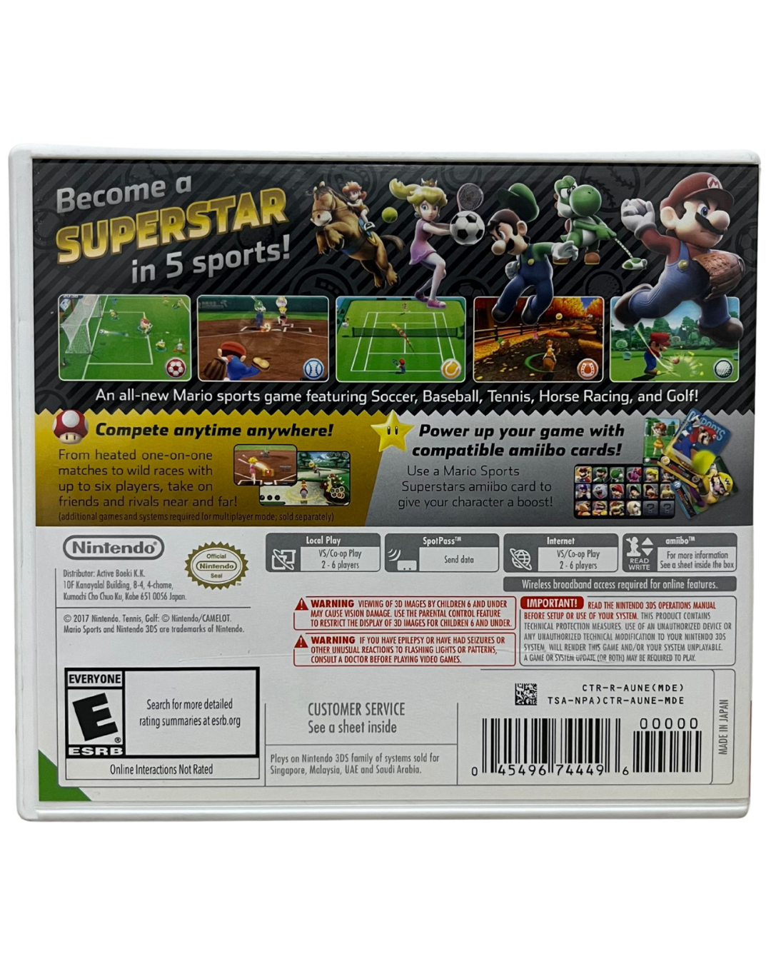 Mario Sports Superstars (Nintendo 3DS, 2017) CIB