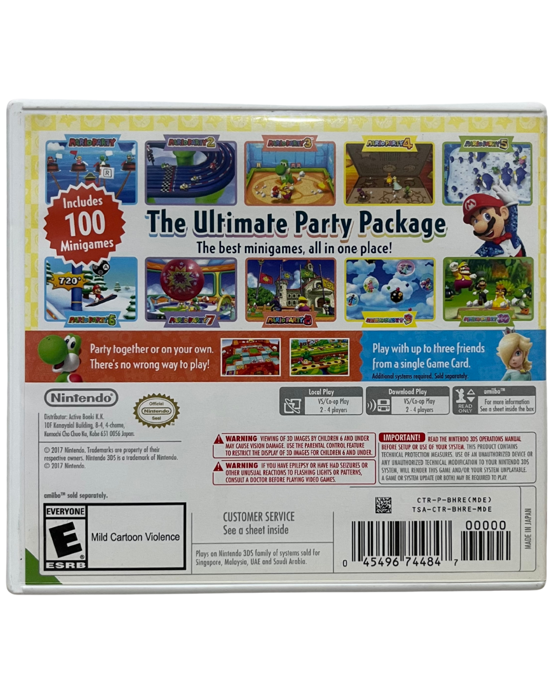 Mario Party: The Top 100 (Nintendo 3DS, 2017) CIB
